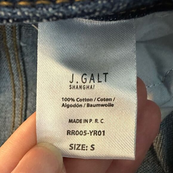 J. Galt Brandy Melville Millie Button-Front Dark Wash Denim Jeans NWT Size Small - Picture 12 of 15